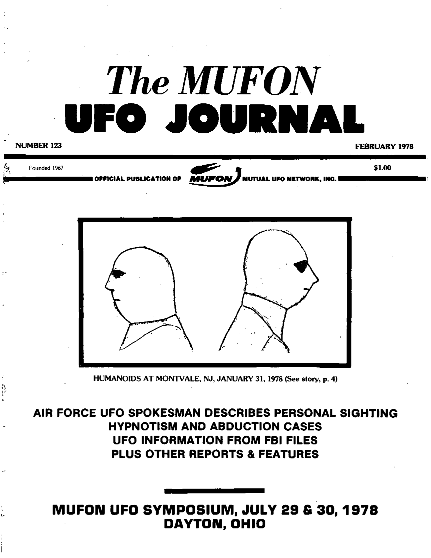 Complete text and images from the MUFON UFO Journal - 1978 2. February issue of the MUFON UFO Journal.